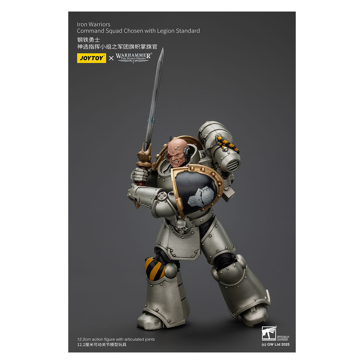 Joytoy - Warhammer - Escuadra de Mando de Guerreros de Hierro Elegidos con Estandarte de Legión