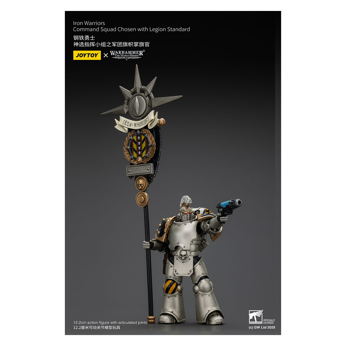 Joytoy - Warhammer - Escuadra de Mando de Guerreros de Hierro Elegidos con Estandarte de Legión