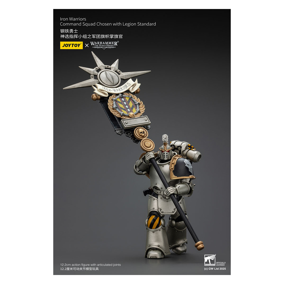Joytoy - Warhammer - Escuadra de Mando de Guerreros de Hierro Elegidos con Estandarte de Legión
