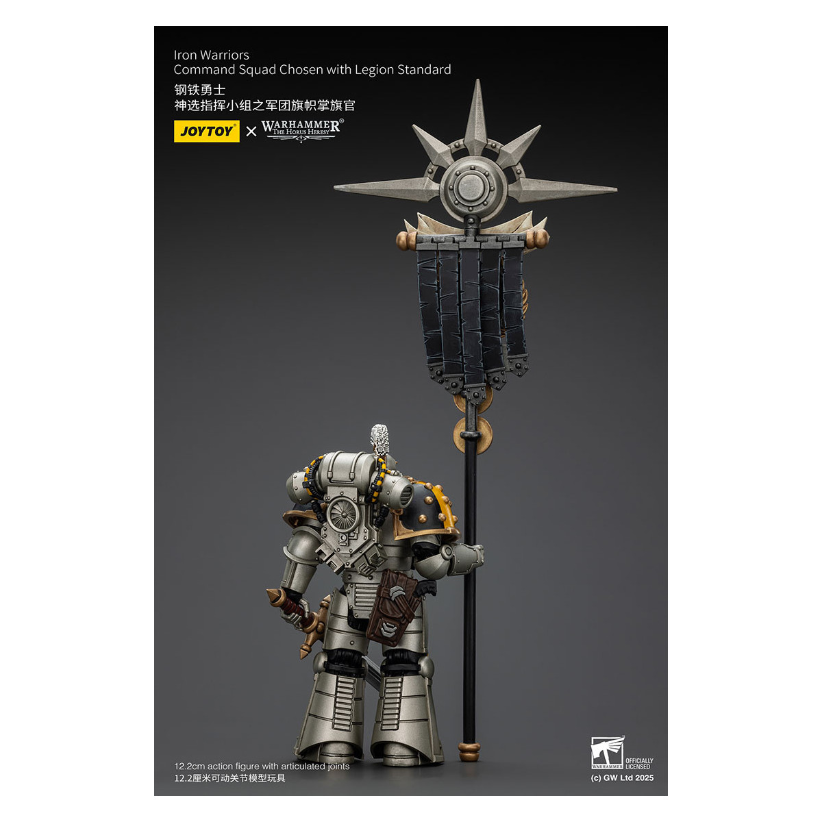 Joytoy - Warhammer - Escuadra de Mando de Guerreros de Hierro Elegidos con Estandarte de Legión