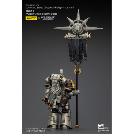 Joytoy - Warhammer - Escuadra de Mando de Guerreros de Hierro Elegidos con Estandarte de Legión