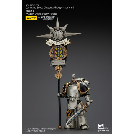 Joytoy - Warhammer - Escuadra de Mando de Guerreros de Hierro Elegidos con Estandarte de Legión
