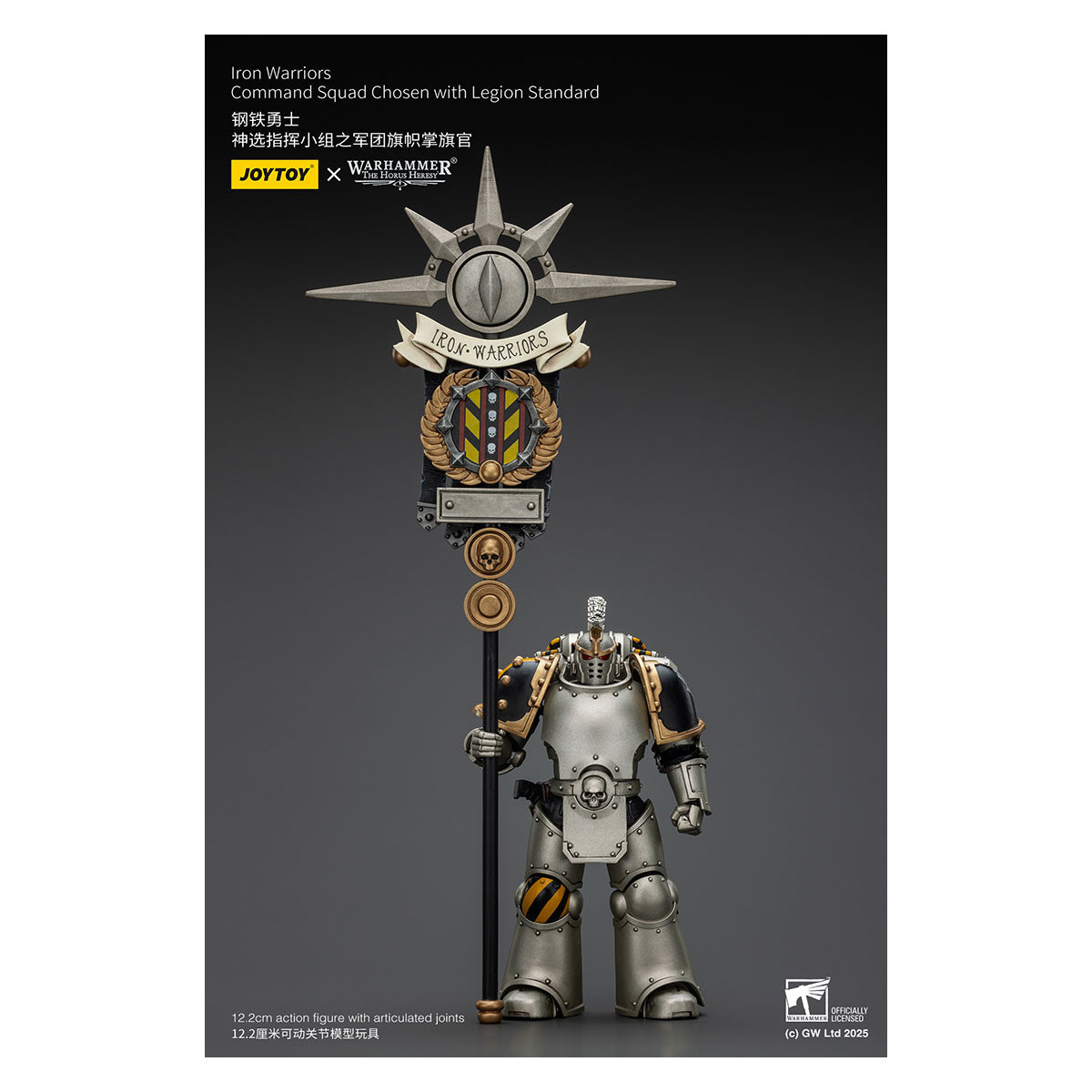 Joytoy - Warhammer - Escuadra de Mando de Guerreros de Hierro Elegidos con Estandarte de Legión