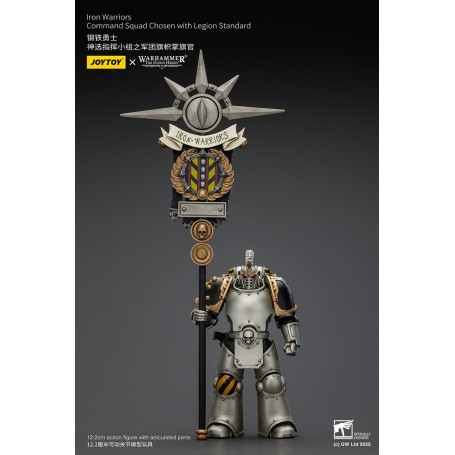 Joytoy - Warhammer - Escuadra de Mando de Guerreros de Hierro Elegidos con Estandarte de Legión