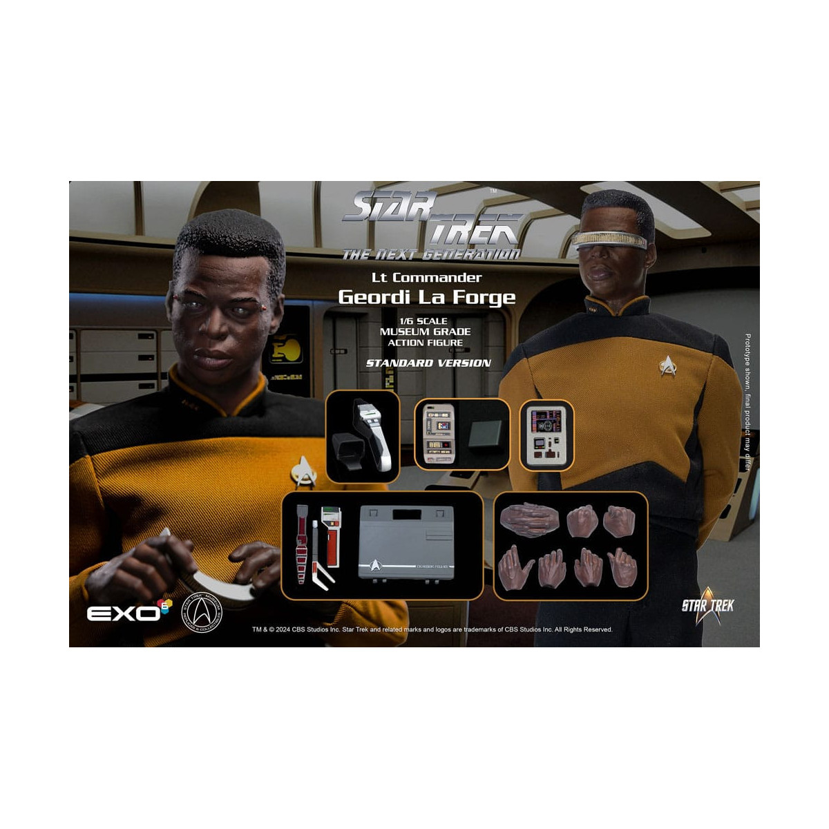 EXO-6 - Star Trek: The Next Generation - Geordi La Forge Versión Estándar Figura a Escala 1:6