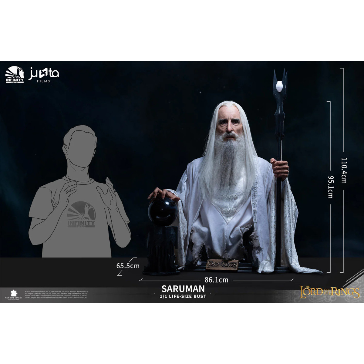INFINITY STUDIO - SARUMAN - Busto 1/1 El Señor de los Anillos - Saruman