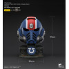 JoyToy - Space Marines II - Ultramarines Casco MkX del Teniente Titus-stand display-11