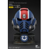 JoyToy - Space Marines II - Ultramarines Casco MkX del Teniente Titus-stand display-11