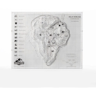 ECC Elite Creature Collectibles - Jurassic Park Mapa topográfico de Isla Nublar