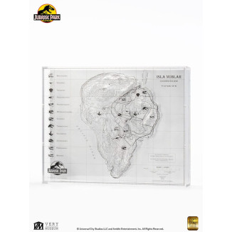 ECC Elite Creature Collectibles - Jurassic Park Mapa topográfico de Isla Nublar
