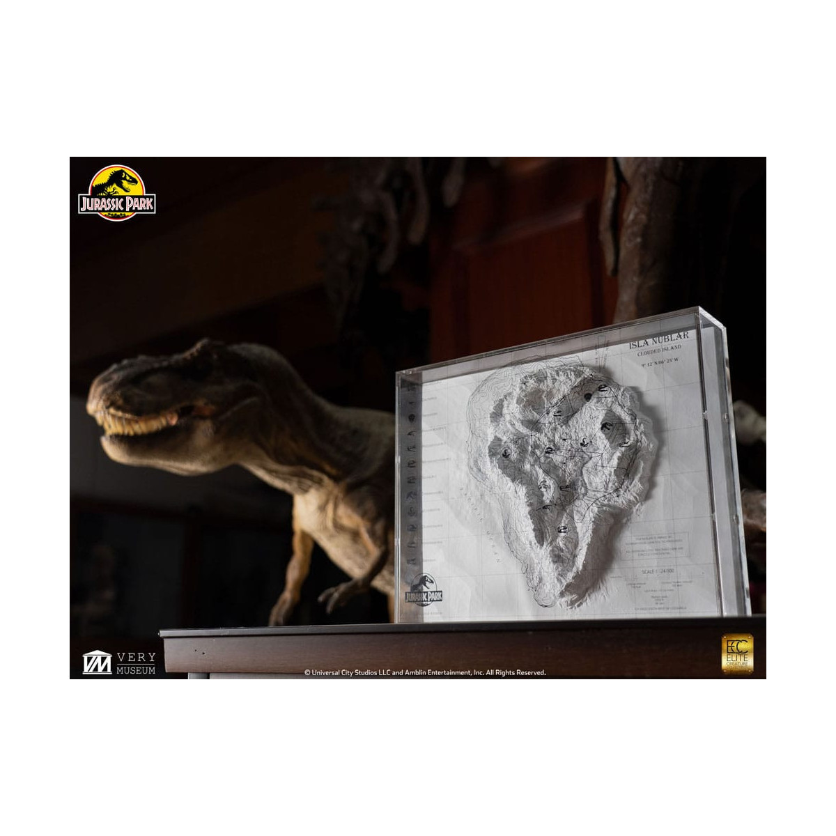 ECC Elite Creature Collectibles - Jurassic Park Mapa topográfico de Isla Nublar