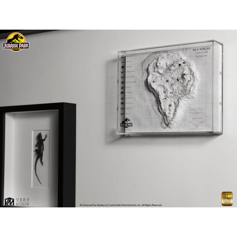 ECC Elite Creature Collectibles - Jurassic Park Mapa topográfico de Isla Nublar