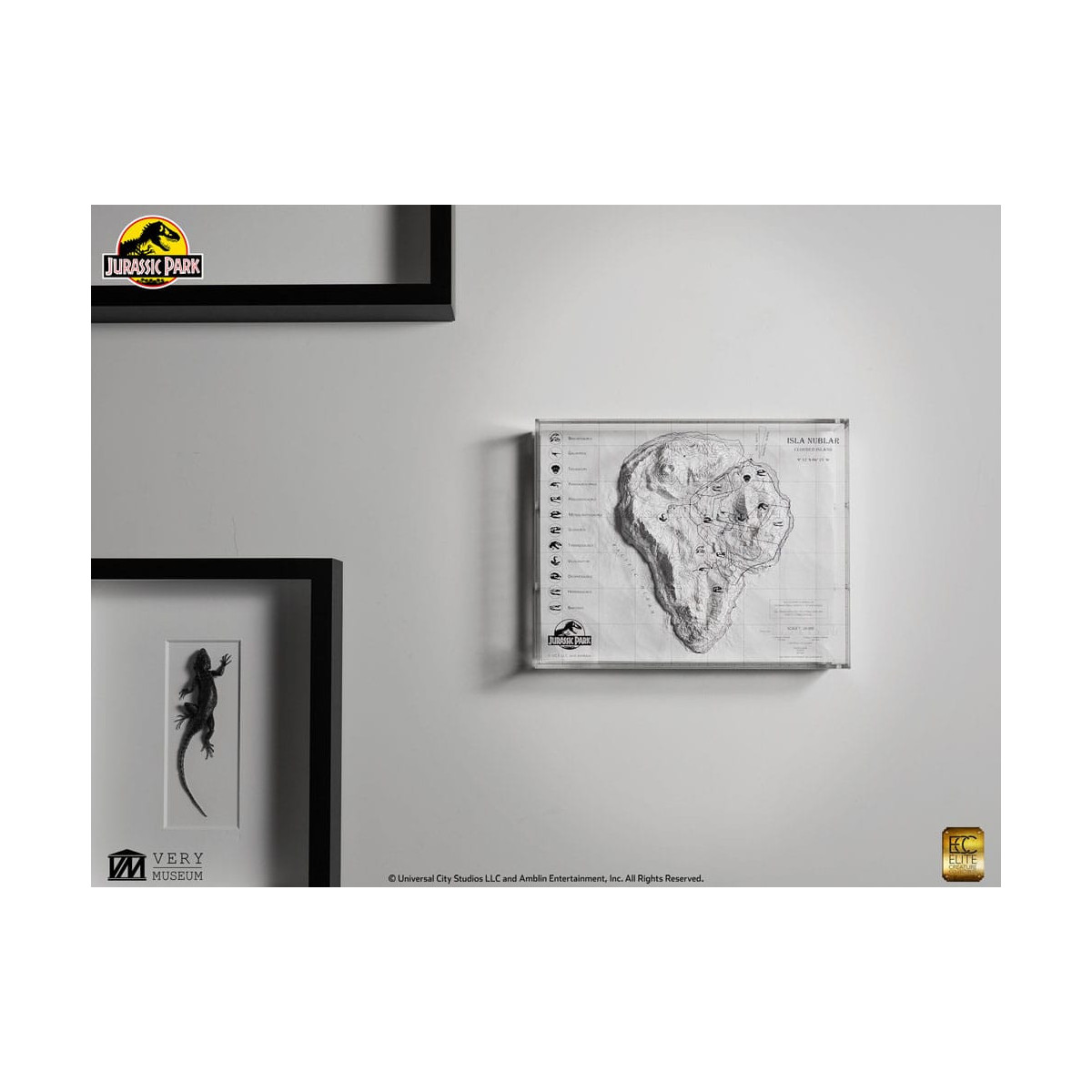 ECC Elite Creature Collectibles - Jurassic Park Mapa topográfico de Isla Nublar