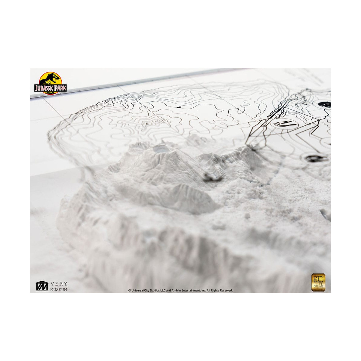 ECC Elite Creature Collectibles - Jurassic Park Mapa topográfico de Isla Nublar