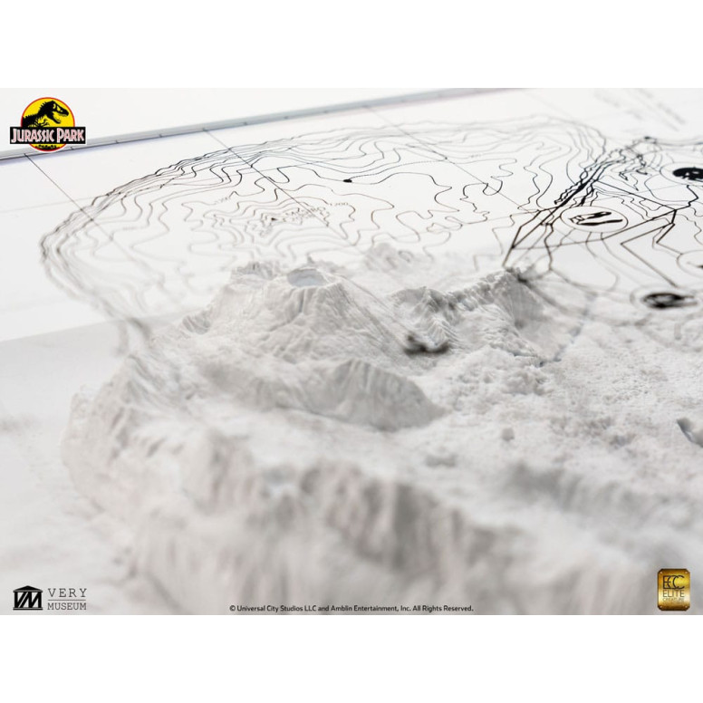 ECC Elite Creature Collectibles - Jurassic Park Mapa topográfico de Isla Nublar