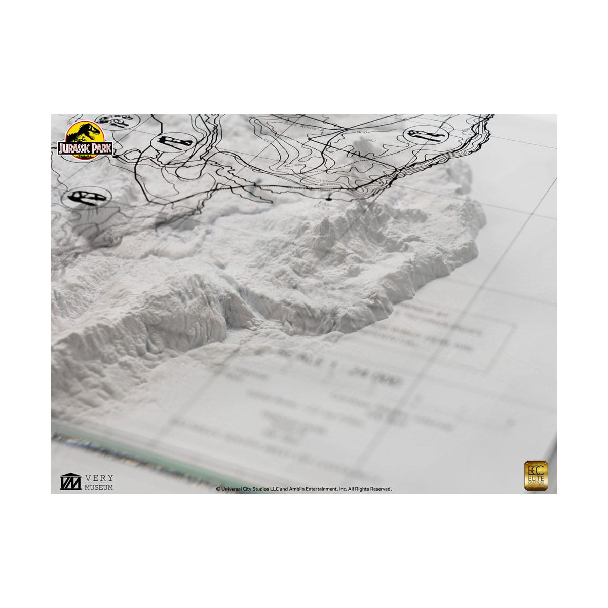 ECC Elite Creature Collectibles - Jurassic Park Mapa topográfico de Isla Nublar