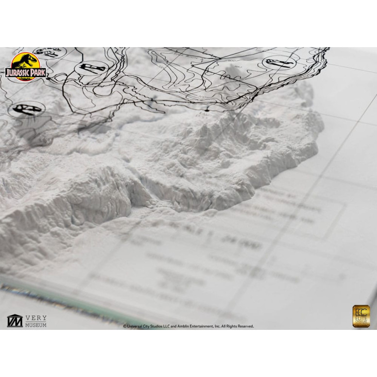 ECC Elite Creature Collectibles - Jurassic Park Mapa topográfico de Isla Nublar