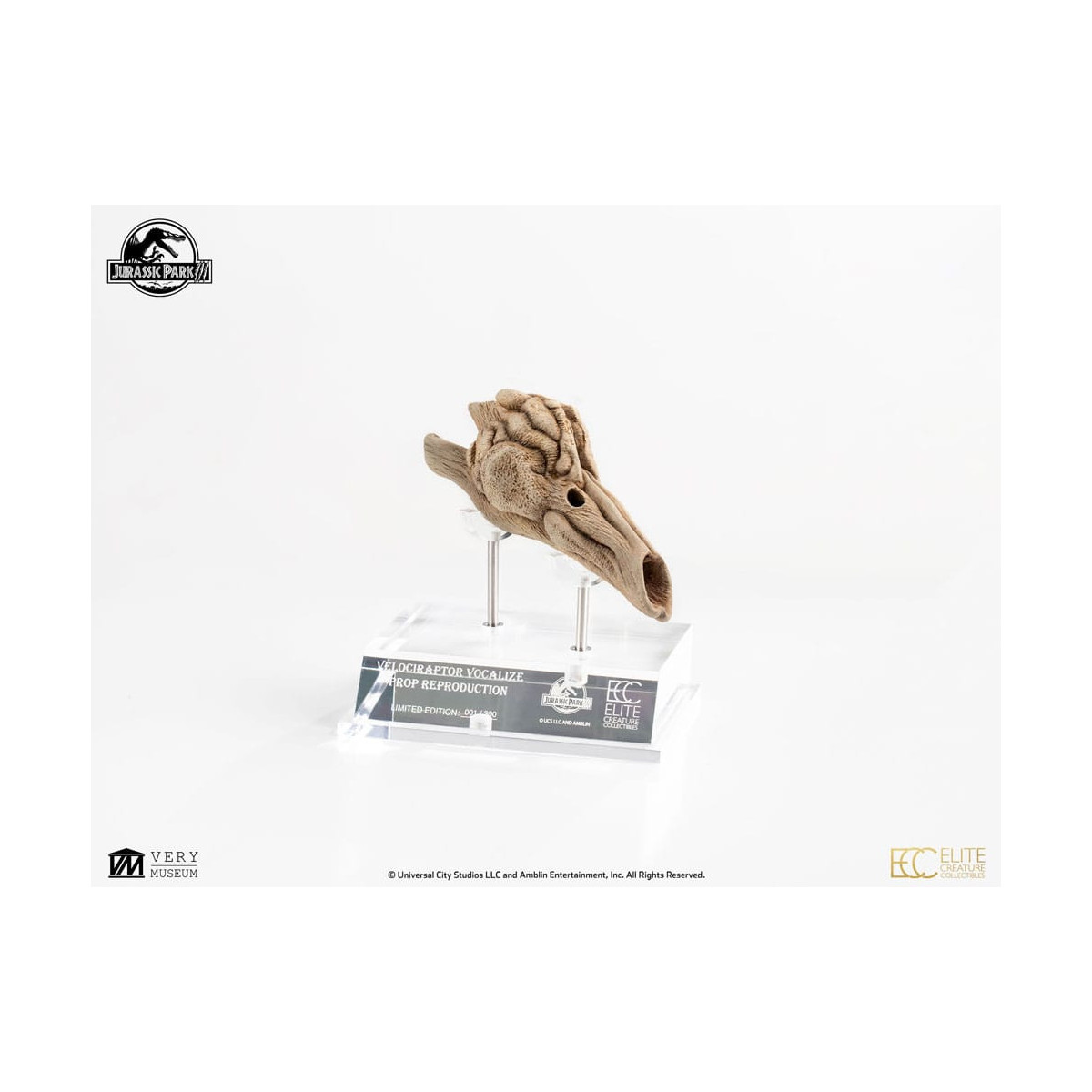 Coleccionables de criaturas de élite ECC - Jurassic Park 3 Velociraptor Cámara de resonancia 1/1