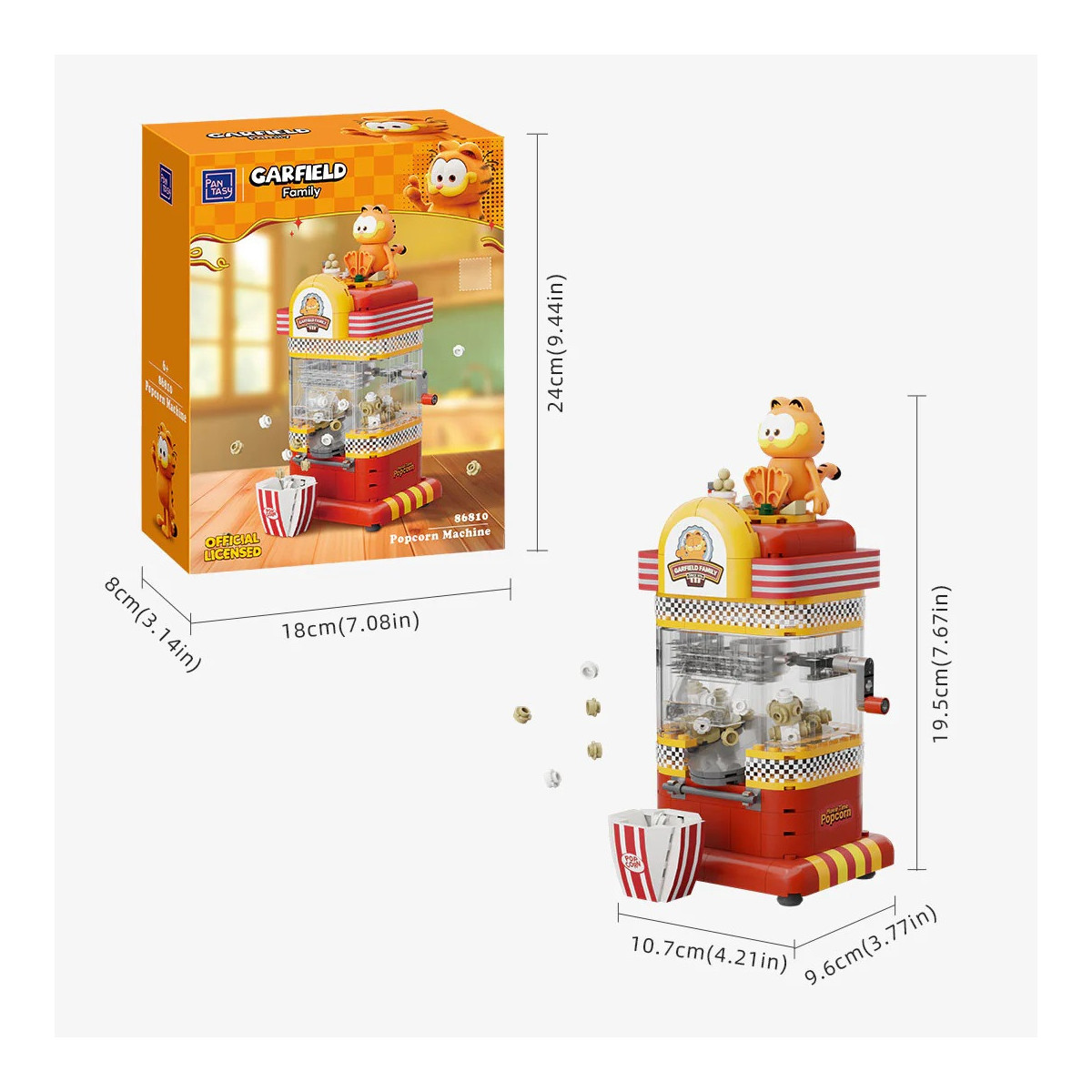 Pantasy - Garfield Fantastic Machines Series - Garfield Pop Corn Machine (set para construir)