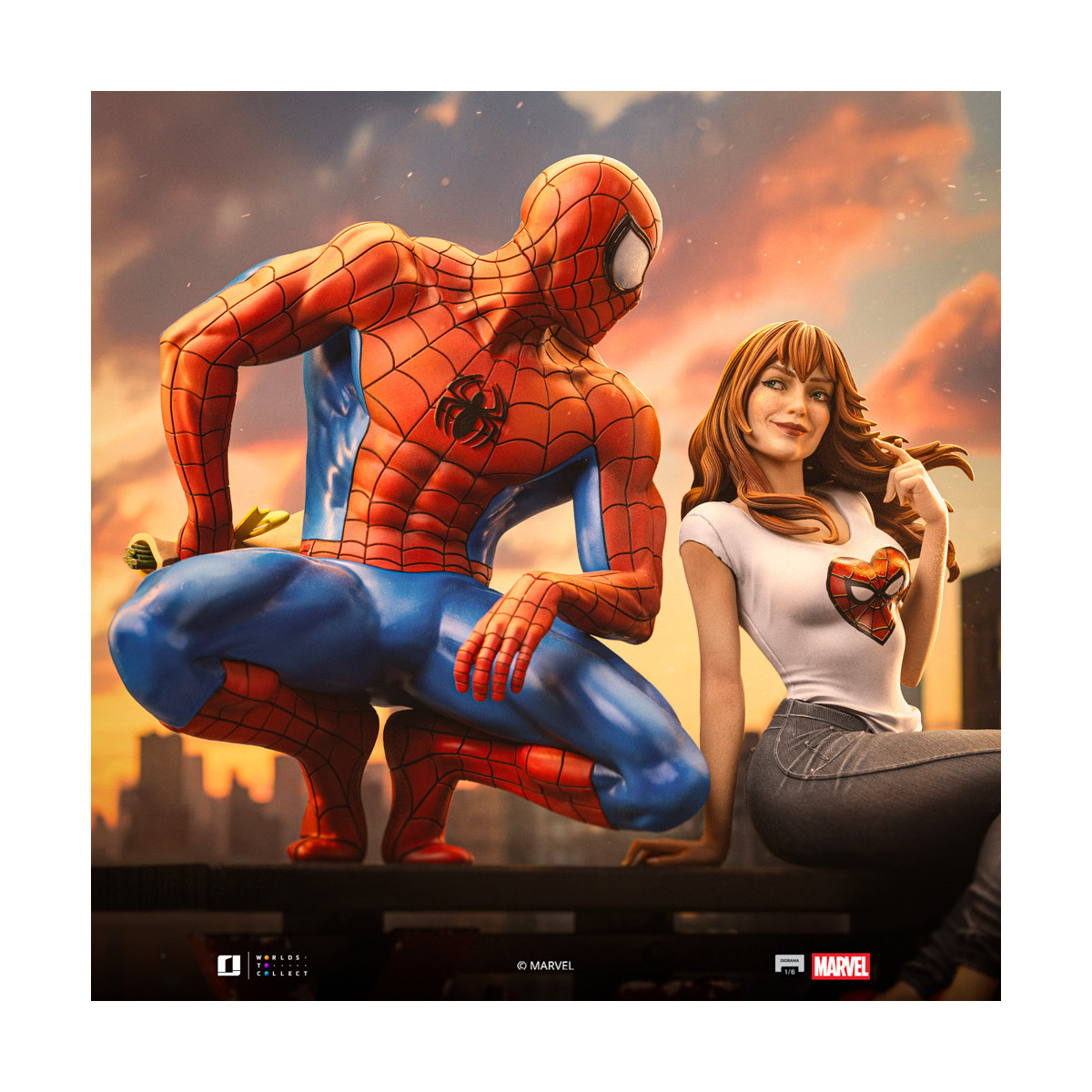 Iron Studios Marvel Comics - Spider-Man y MJ Diorama 1/6