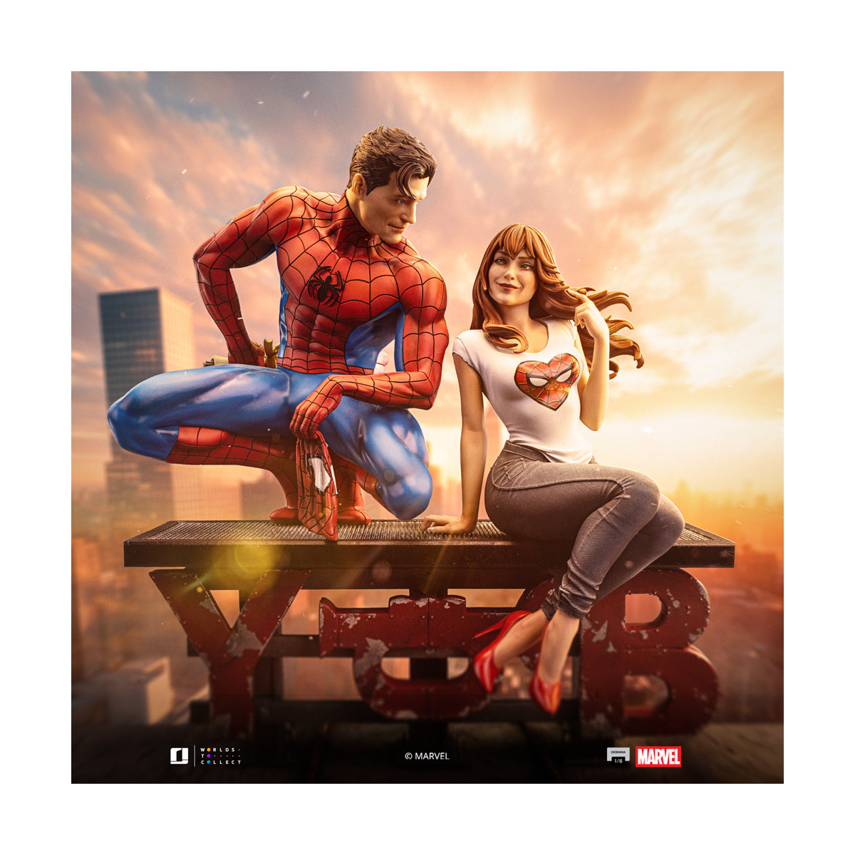 Iron Studios Marvel Comics - Spider-Man y MJ Diorama 1/6