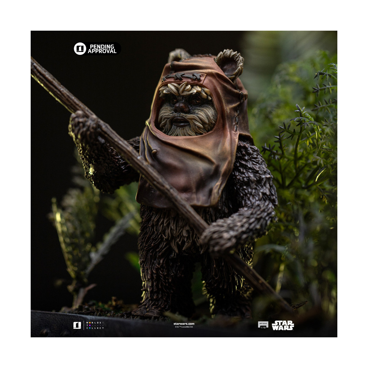 Iron Studios Star Wars - Leia y Wicket Arte Escala 1/10 - El Retorno del Jedi