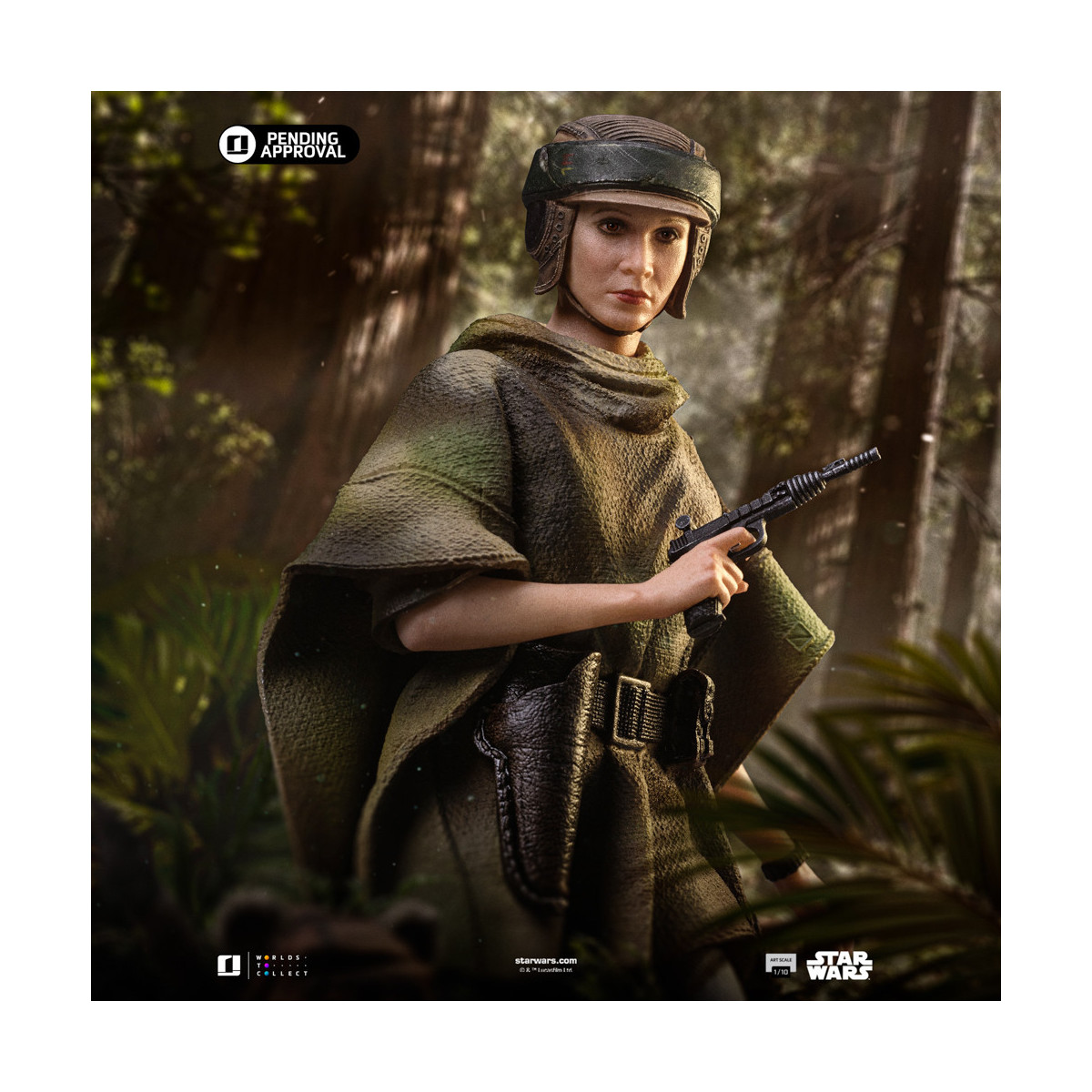 Iron Studios Star Wars - Leia y Wicket Arte Escala 1/10 - El Retorno del Jedi