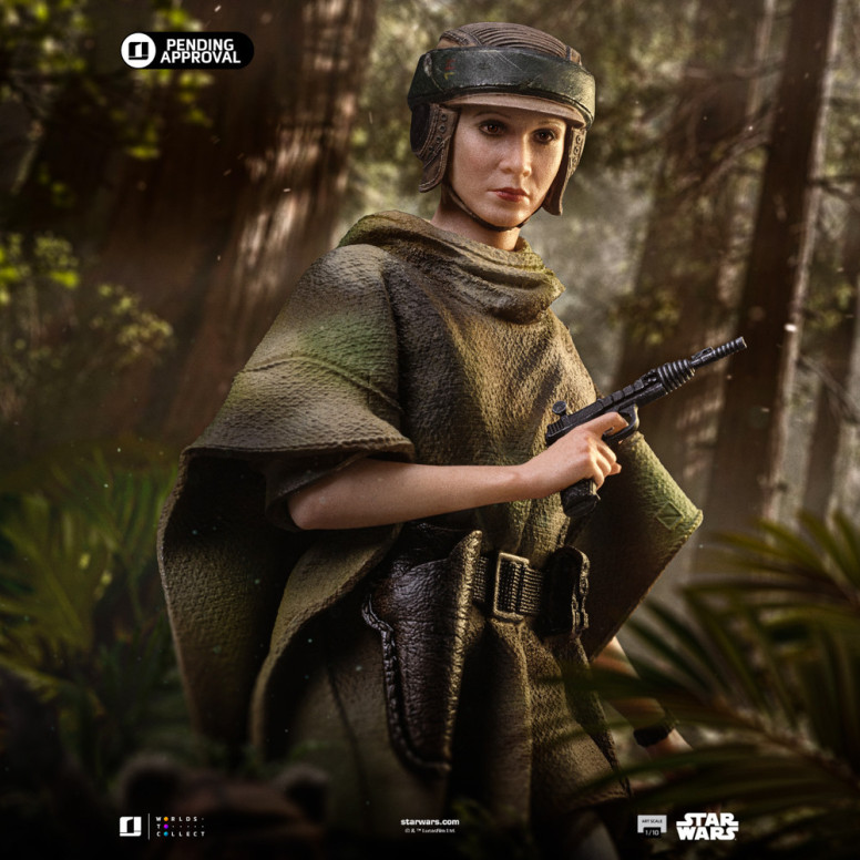 Iron Studios Star Wars - Leia y Wicket Arte Escala 1/10 - El Retorno del Jedi