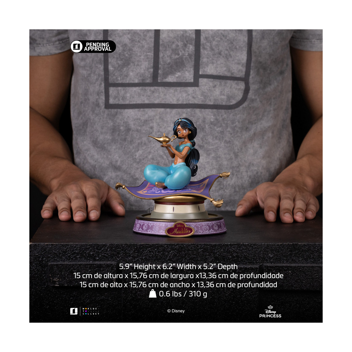 Iron Studios Disney Princesa - Jasmine Anime Princesa Arte Escala 1/10