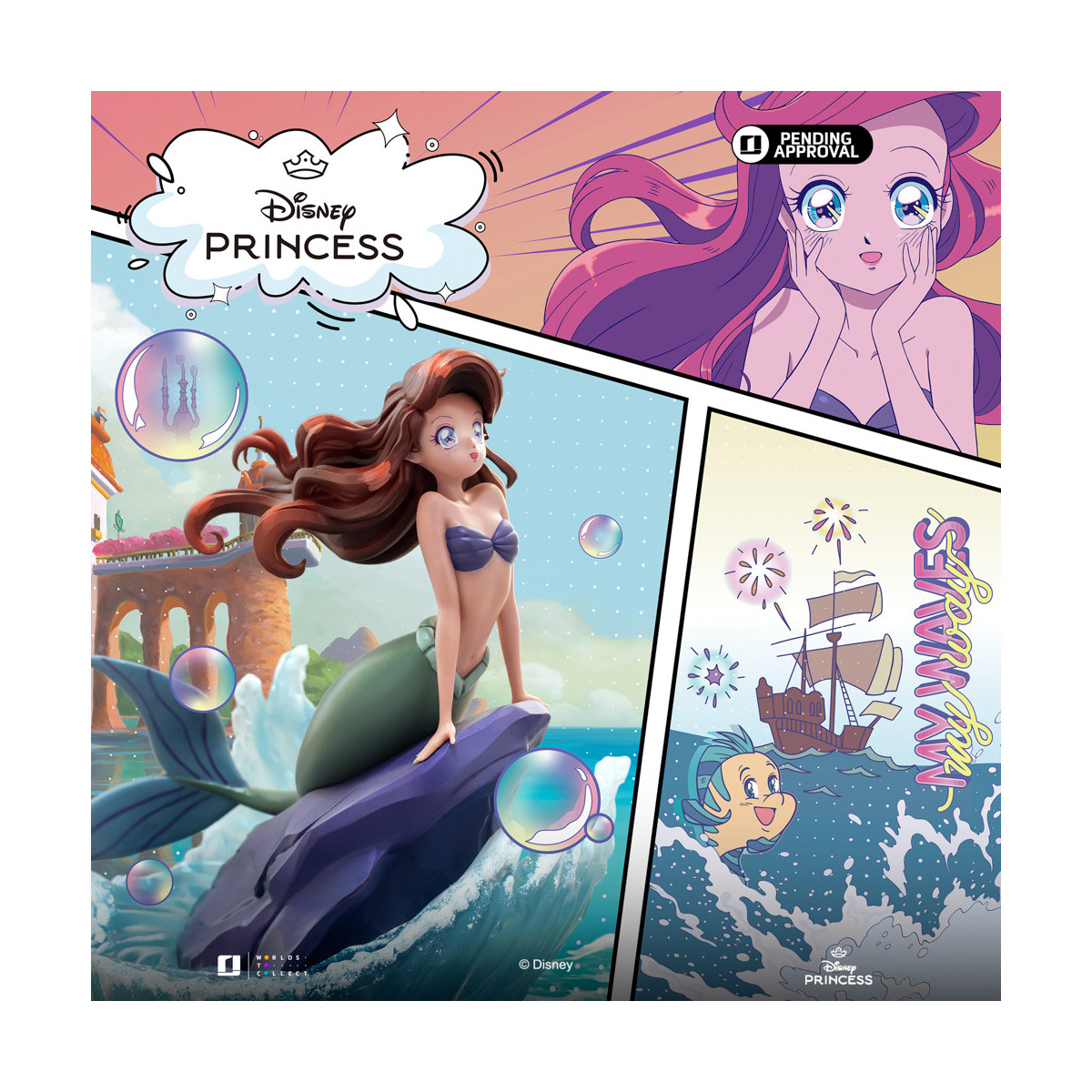 Iron Studios Disney Princesa - Ariel Anime Princesa Arte Escala 1/10