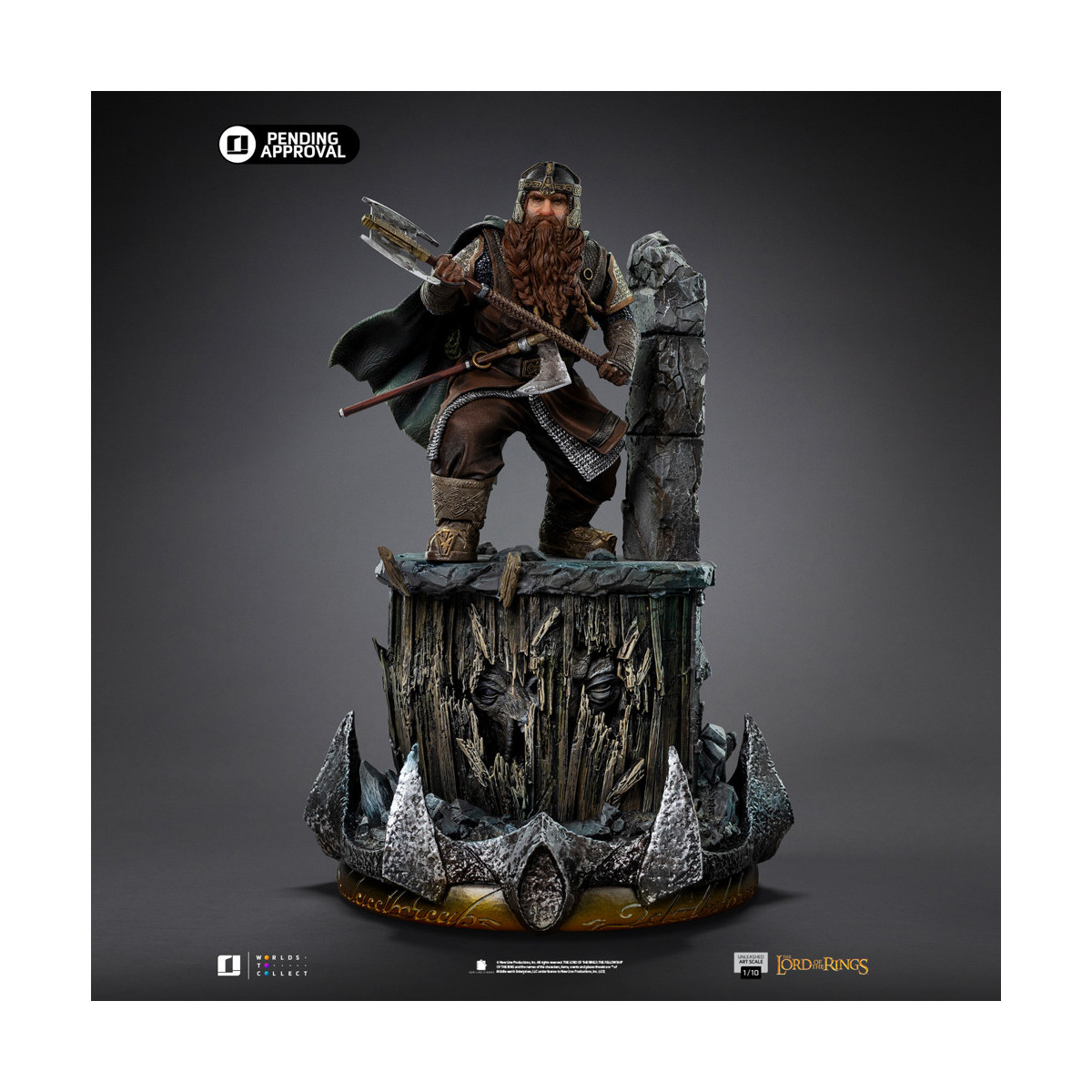 Iron Studios - Gimli Unleashed - El Señor de los Anillos - LOTR Unleashed Art Escala 1/10