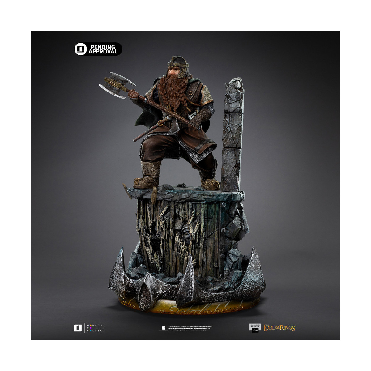 Iron Studios - Gimli Unleashed - El Señor de los Anillos - LOTR Unleashed Art Escala 1/10
