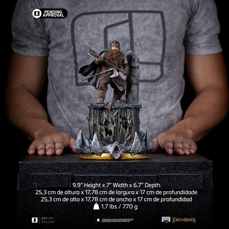 Iron Studios - Gimli Unleashed - El Señor de los Anillos - LOTR Unleashed Art Escala 1/10