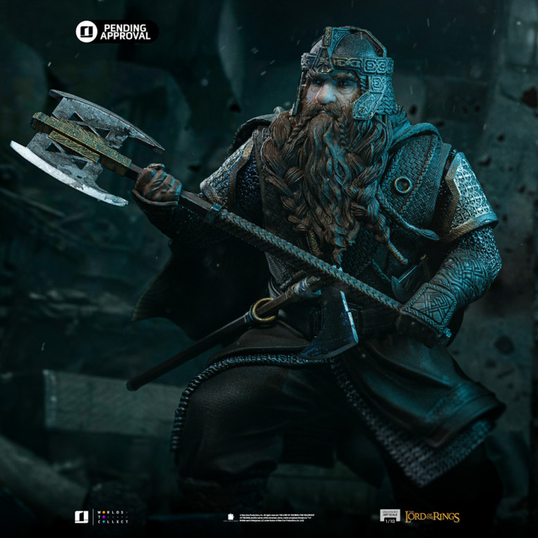 Iron Studios - Gimli Unleashed - El Señor de los Anillos - LOTR Unleashed Art Escala 1/10
