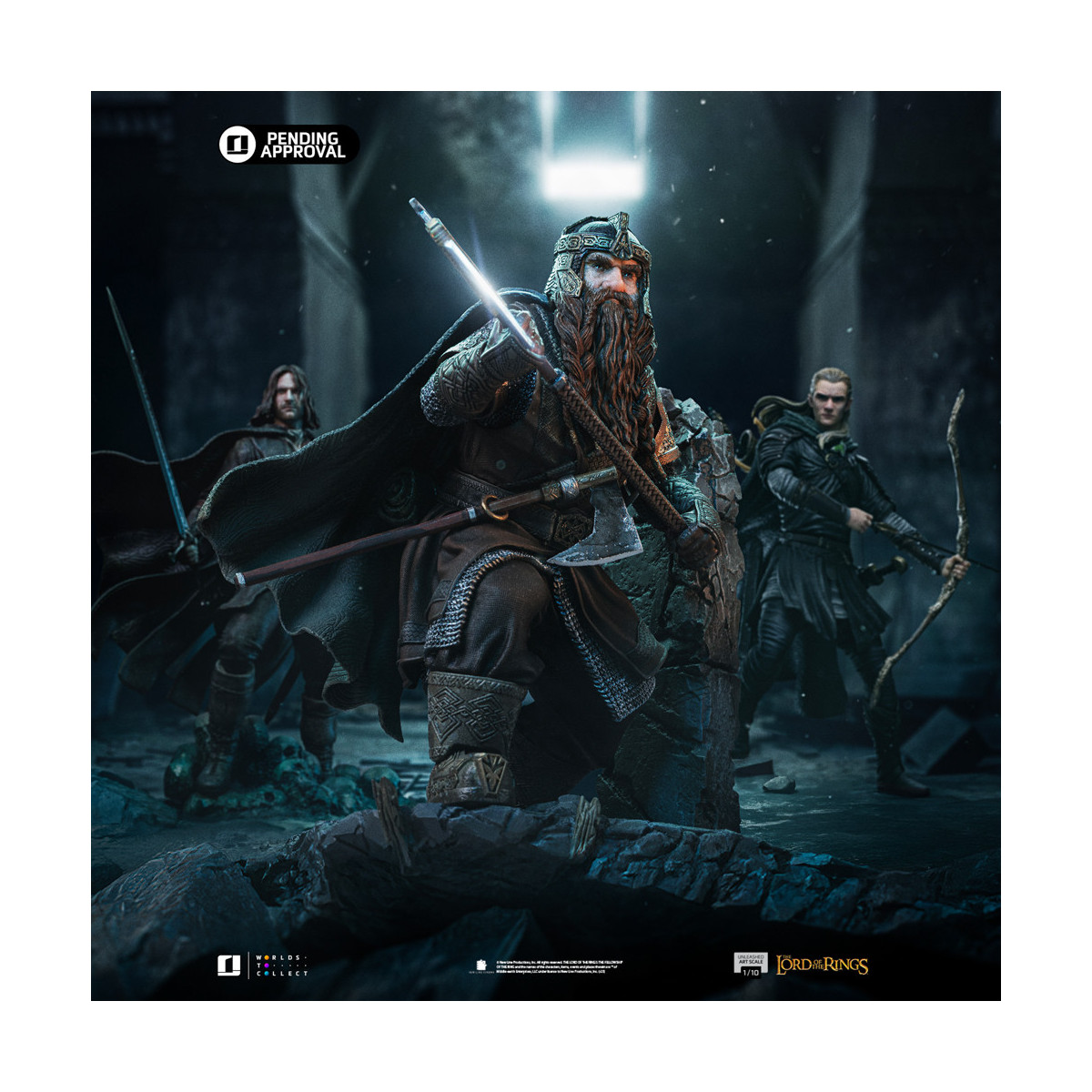 Iron Studios - Gimli Unleashed - El Señor de los Anillos - LOTR Unleashed Art Escala 1/10