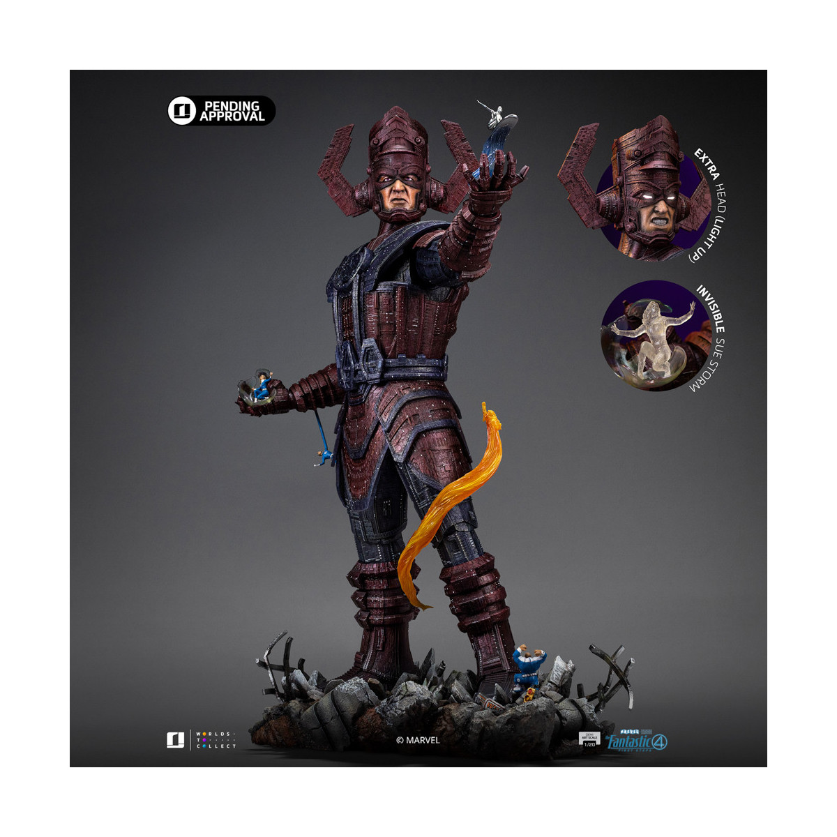Iron Studios - Marvel Fantastic 4 - Galactus Diorama Deluxe Demi Art Escala 1/20
