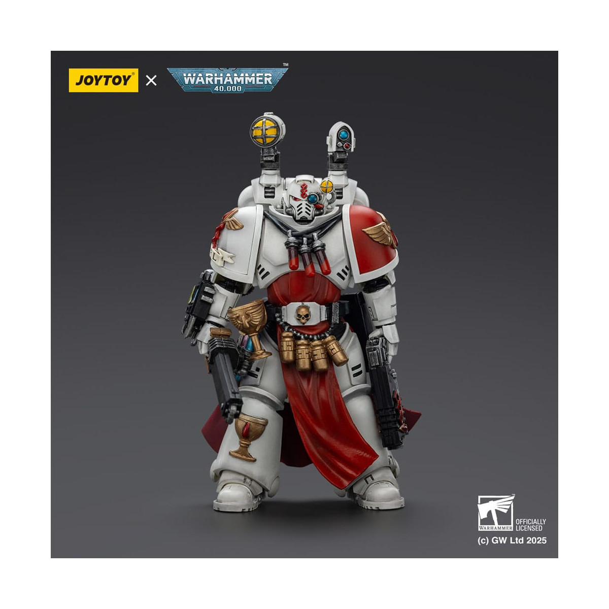 Joytoy - Warhammer - Blood Angels - Sacerdote Sanguinario con pistola de rayos pesada, espada de cadena y narthecium