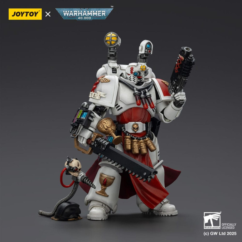 Joytoy - Warhammer - Blood Angels - Sacerdote Sanguinario con pistola de rayos pesada, espada de cadena y narthecium
