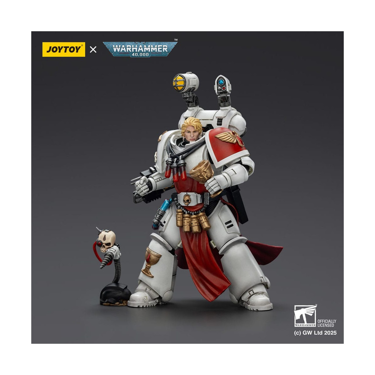 Joytoy - Warhammer - Blood Angels - Sacerdote Sanguinario con pistola de rayos pesada, espada de cadena y narthecium