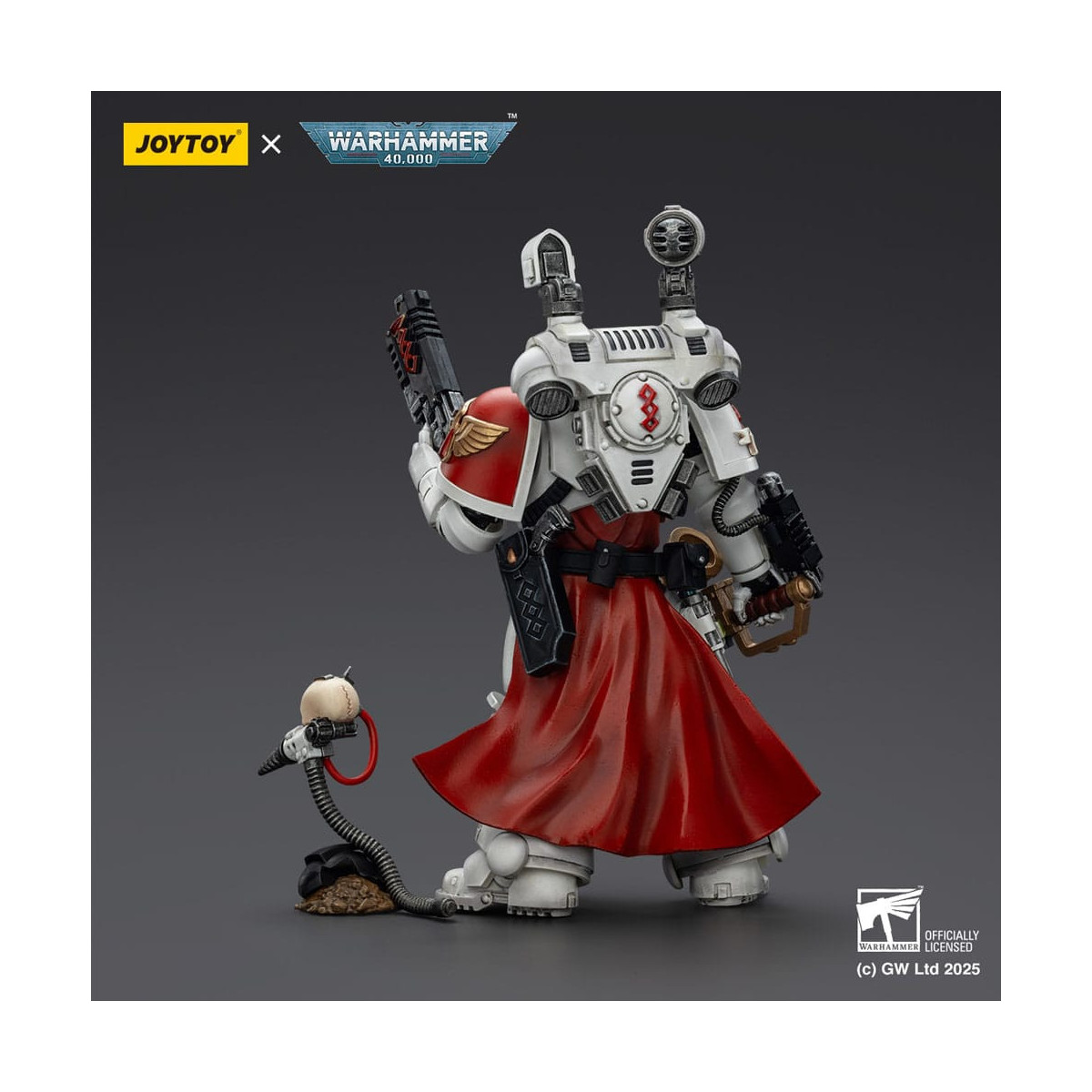 Joytoy - Warhammer - Blood Angels - Sacerdote Sanguinario con pistola de rayos pesada, espada de cadena y narthecium