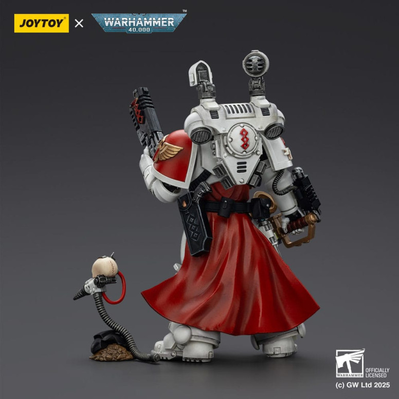 Joytoy - Warhammer - Blood Angels - Sacerdote Sanguinario con pistola de rayos pesada, espada de cadena y narthecium