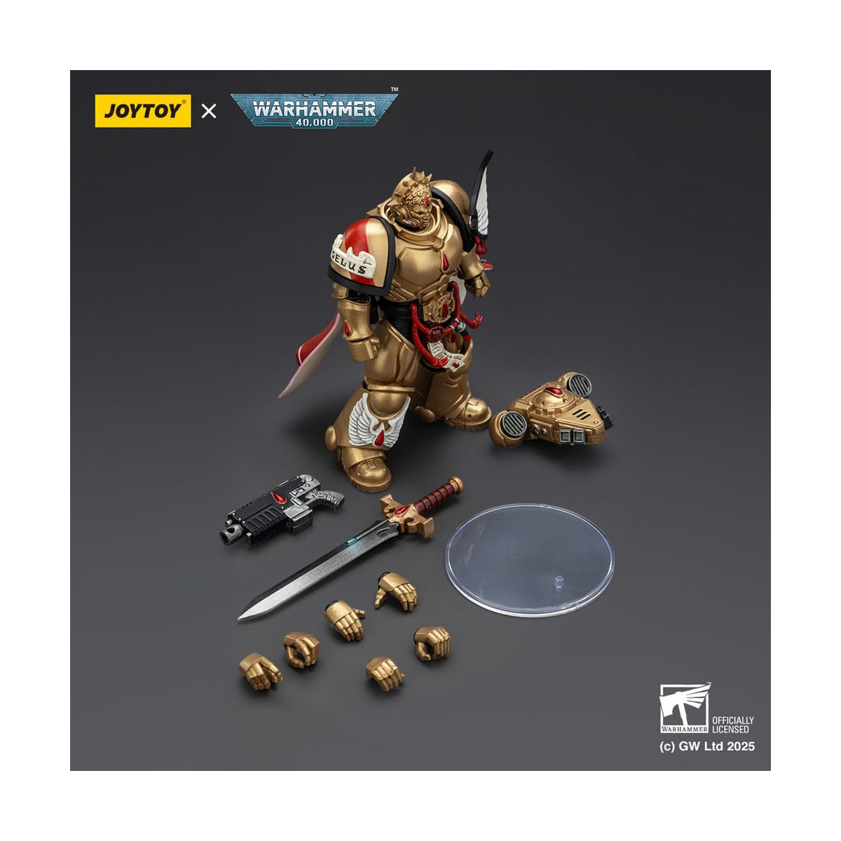 Joytoy - Warhammer - Blood Angels - Capitán con Pistola de Proyectiles Pesados y Espada de Poder