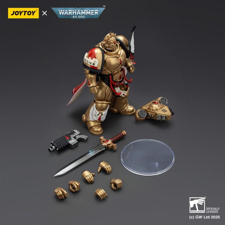 Joytoy - Warhammer - Blood Angels - Capitán con Pistola de Proyectiles Pesados y Espada de Poder