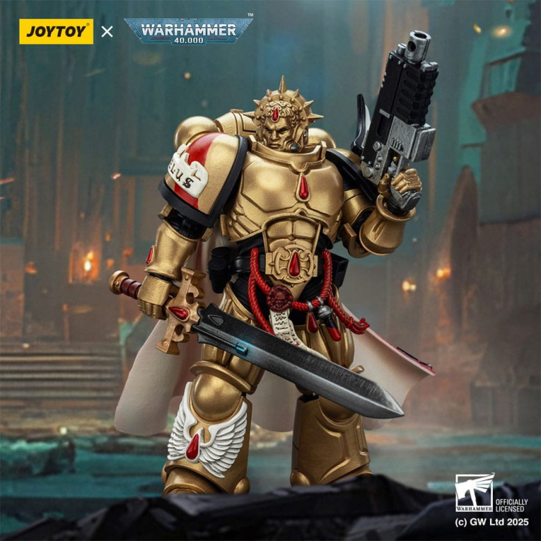 Joytoy - Warhammer - Blood Angels - Capitán con Pistola de Proyectiles Pesados y Espada de Poder