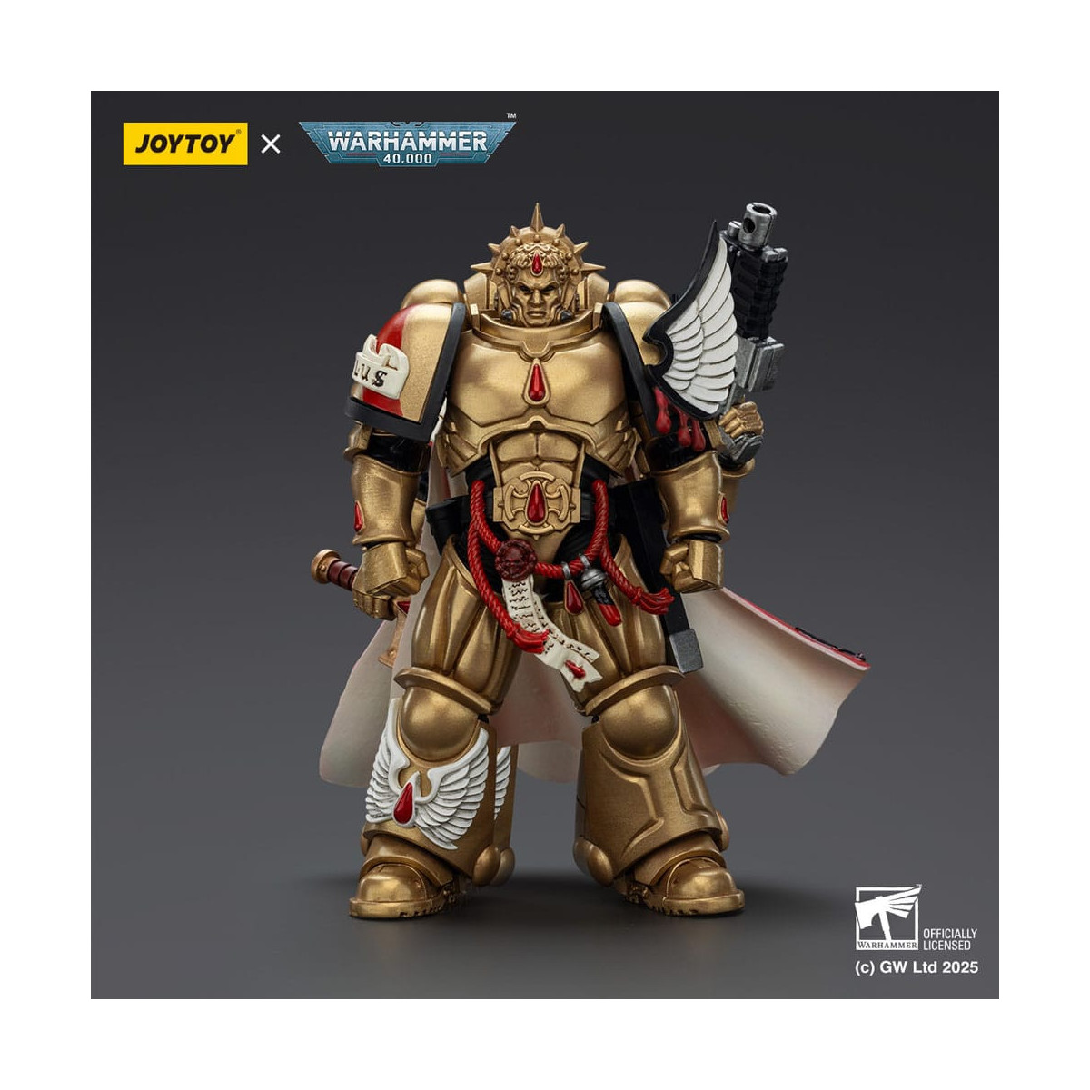 Joytoy - Warhammer - Blood Angels - Capitán con Pistola de Proyectiles Pesados y Espada de Poder