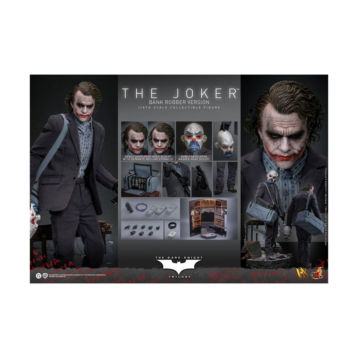 Hot Toys - El Caballero Oscuro - El Joker (Versión Ladrón de Bancos) MMS 1/6