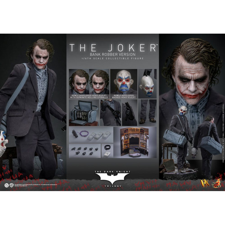 Hot Toys - El Caballero Oscuro - El Joker (Versión Ladrón de Bancos) MMS 1/6