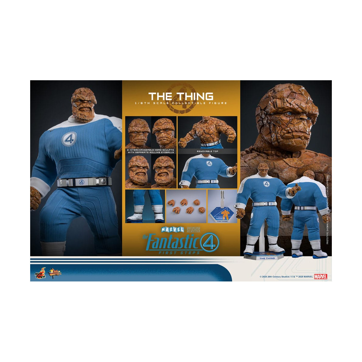 Hot Toys Marvel - Fantastic Four: First Steps - La Cosa MMS 1/6 - La Cosa