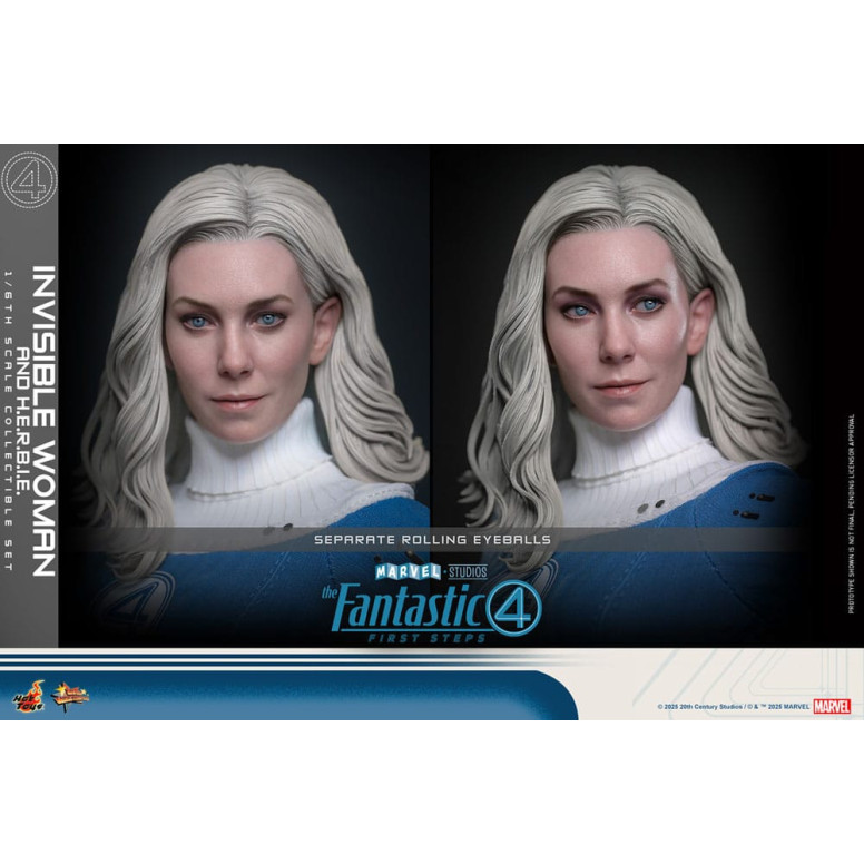 Hot Toys Marvel - Fantastic Four: First Steps - Mujer Invisible y H.E.R.B.I.E. MMS 1/6 - Sue Storm