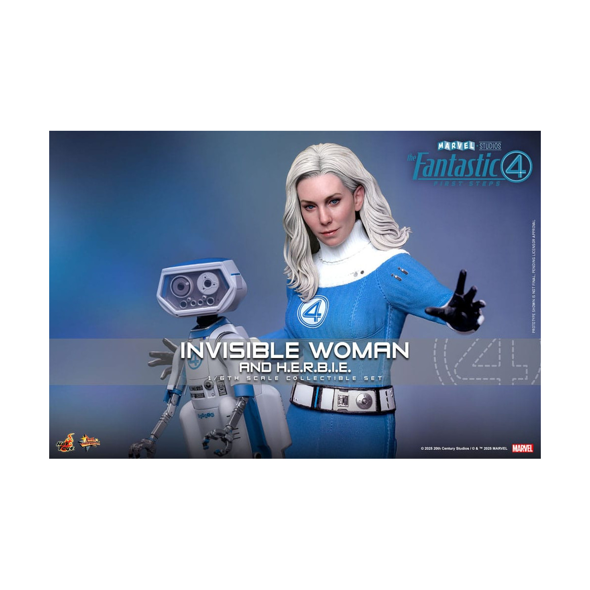 Hot Toys Marvel - Fantastic Four: First Steps - Mujer Invisible y H.E.R.B.I.E. MMS 1/6 - Sue Storm